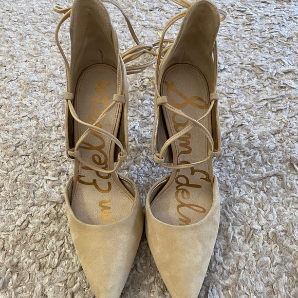 Sam Edelman Helaine Lace-Up Suede Pump - Picture 6 of 8